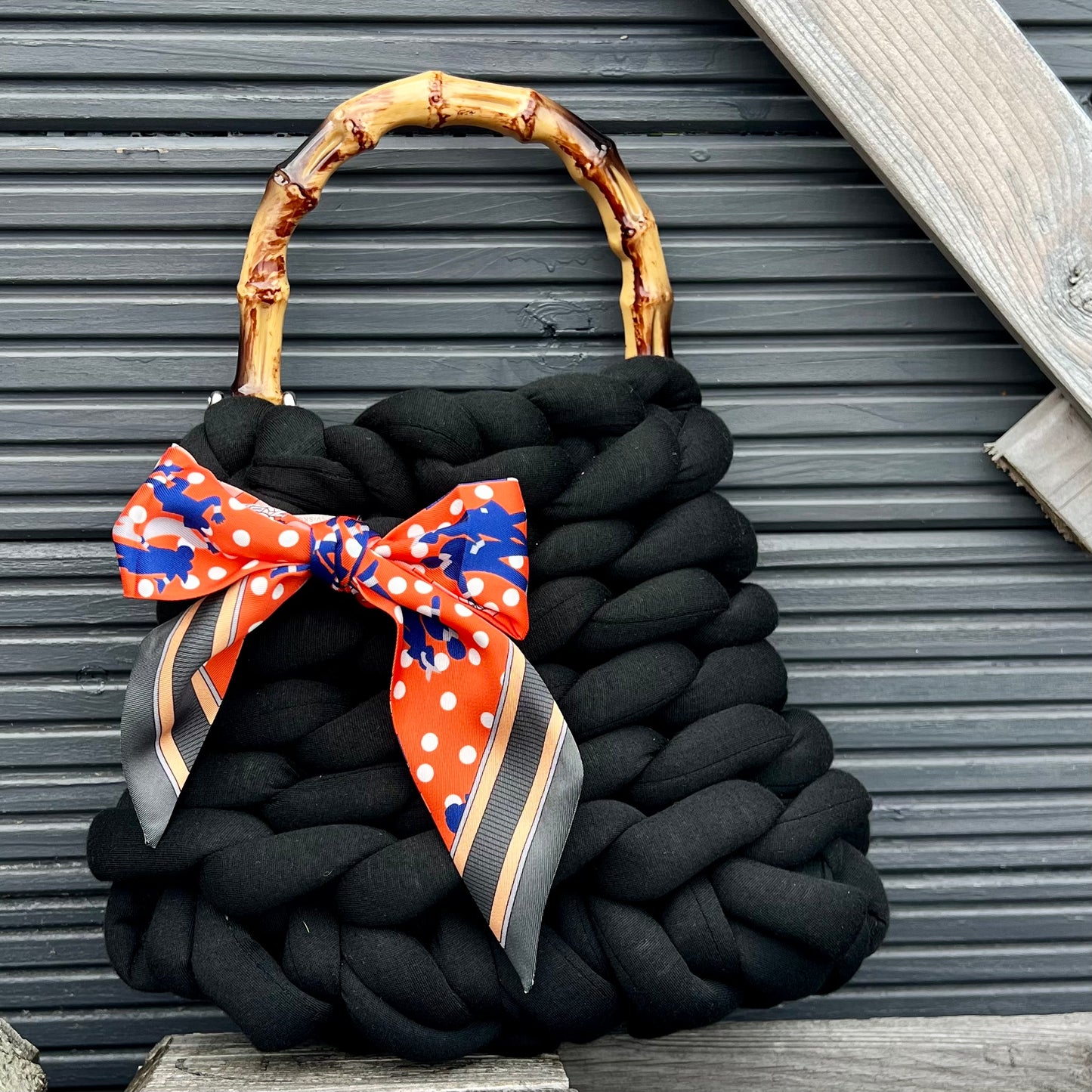 Grobstricktasche Lina Schwarz
