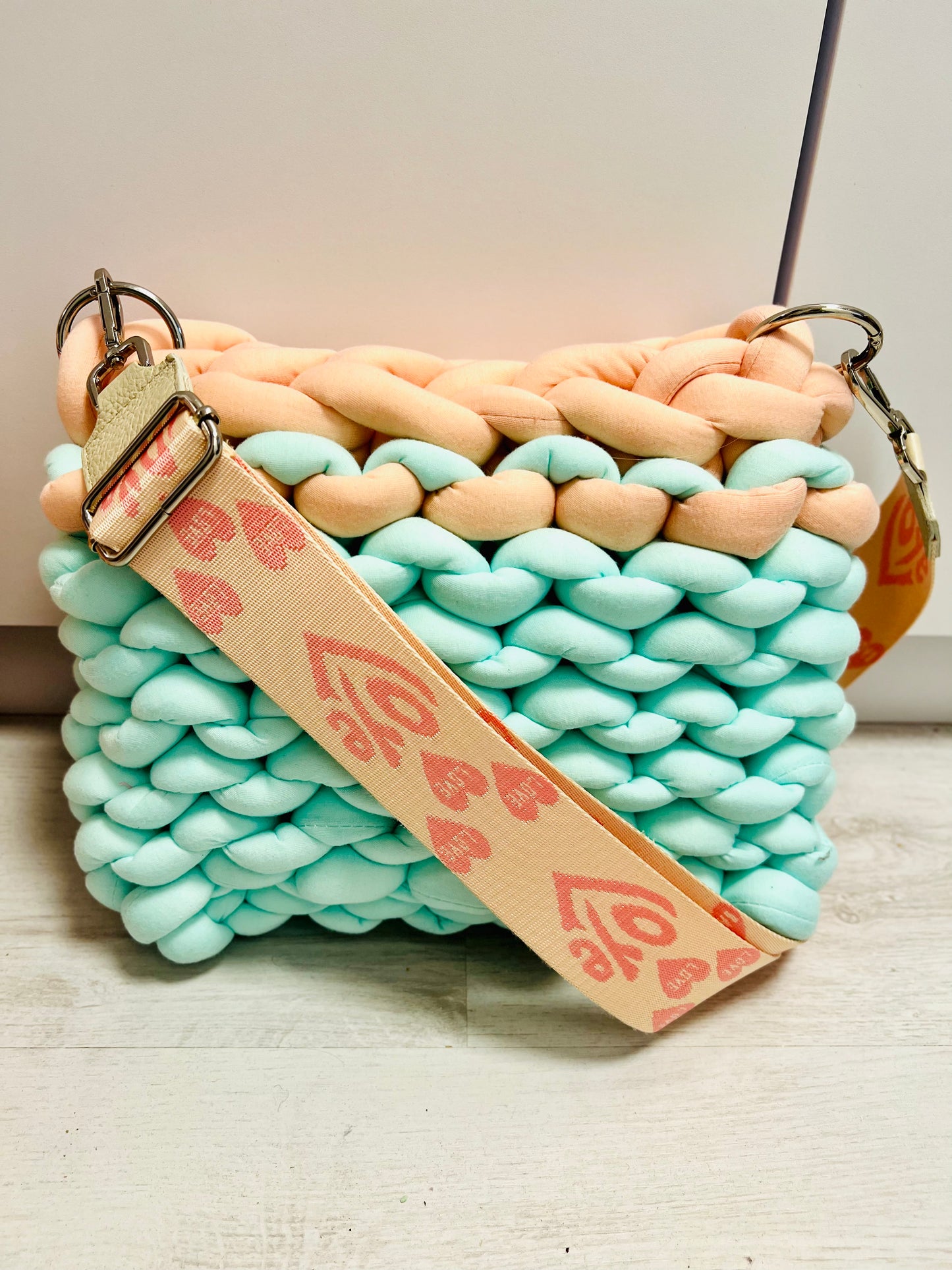 Grobstricktasche Maya mint