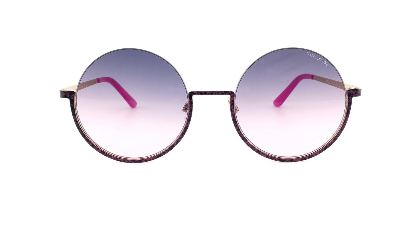 Comma, Sonnenbrille 77175 c.71 52/19 Gold matt Violett - Violett Pink Verlauf