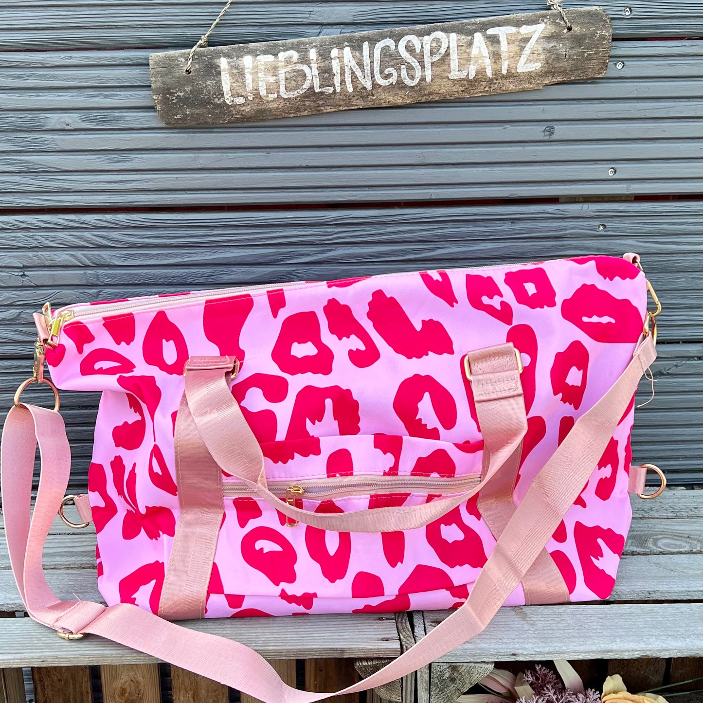 Reisetasche Weekender leo pink