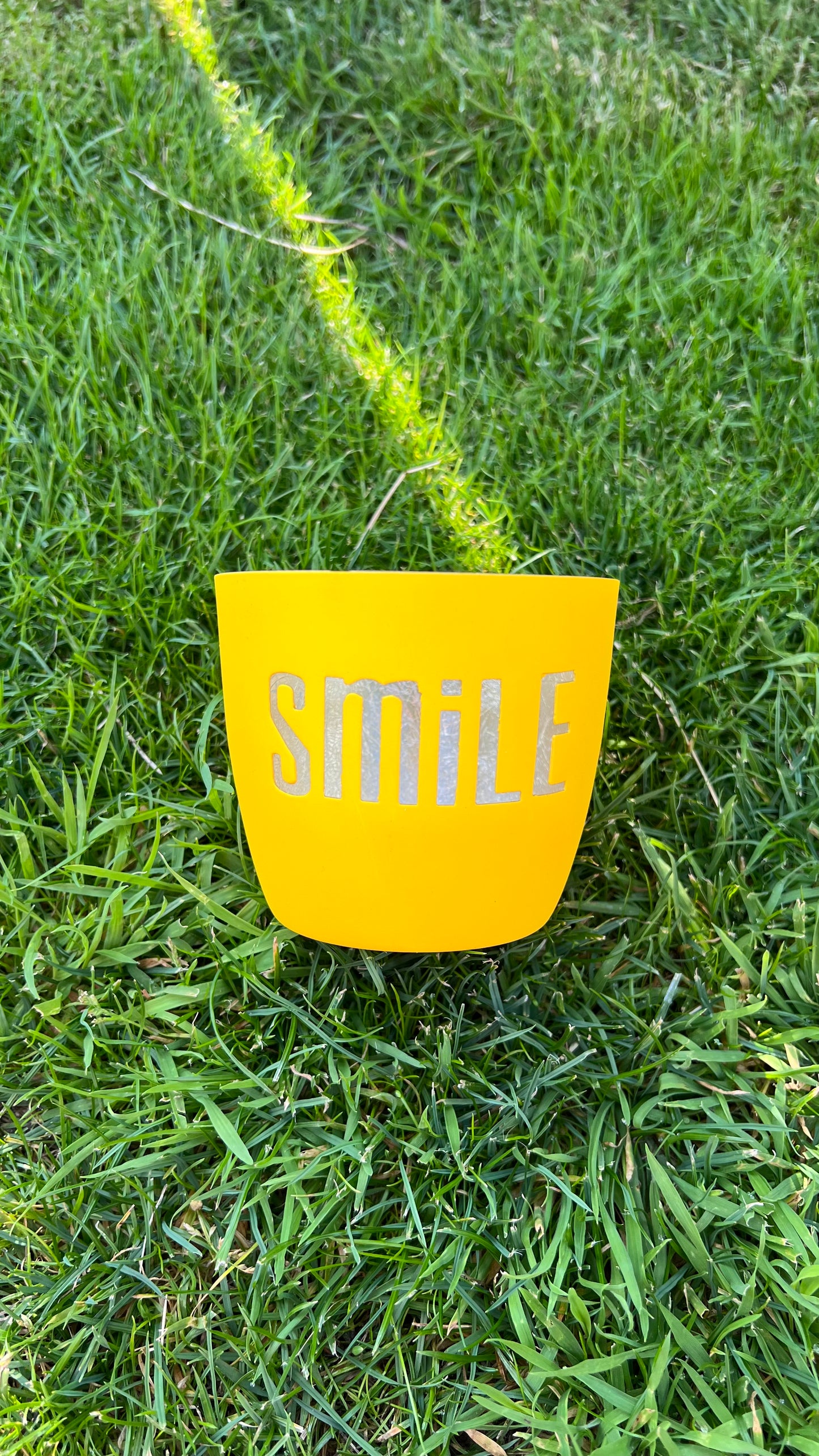 Windlicht Madras smile gelb
