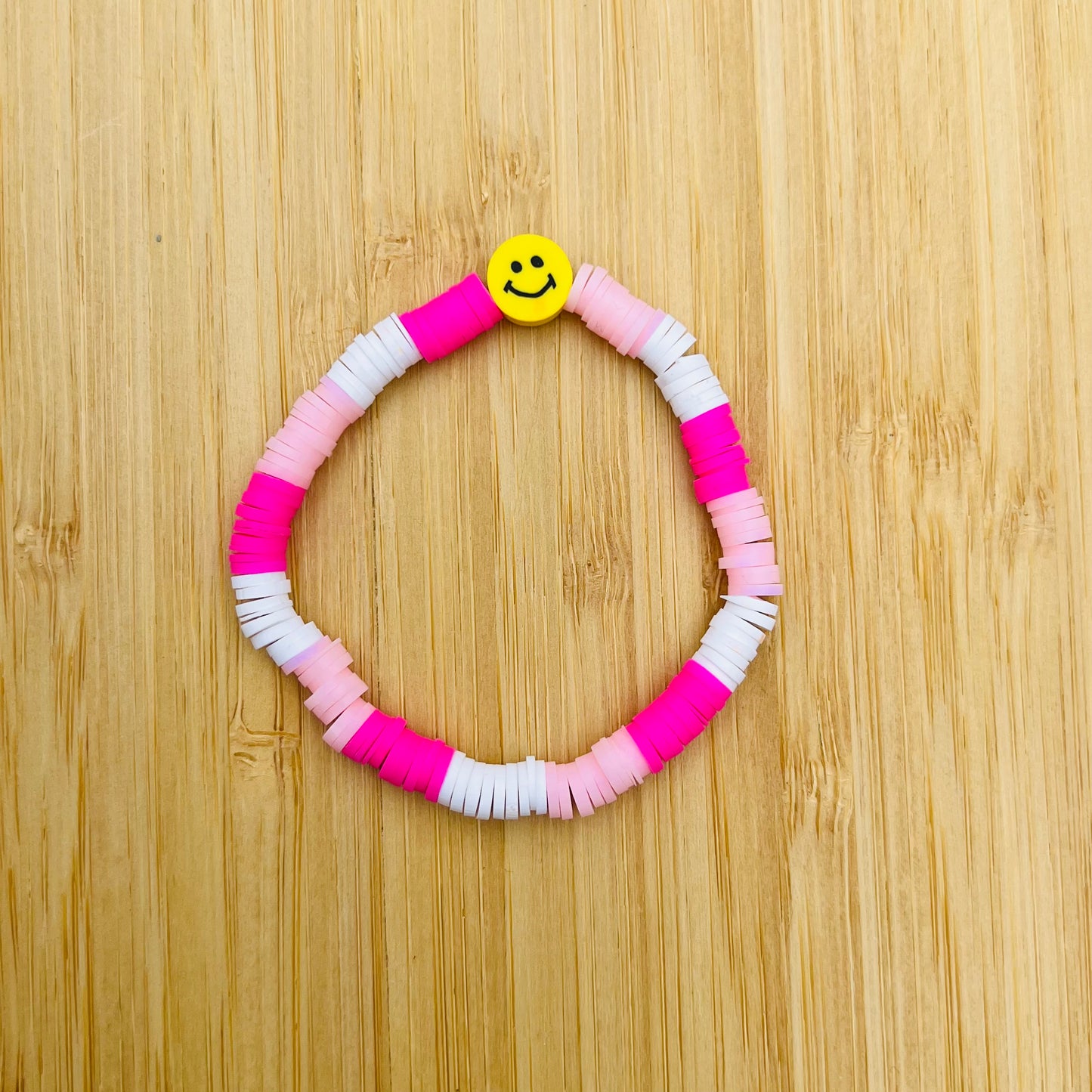 Armband Smiley rosa