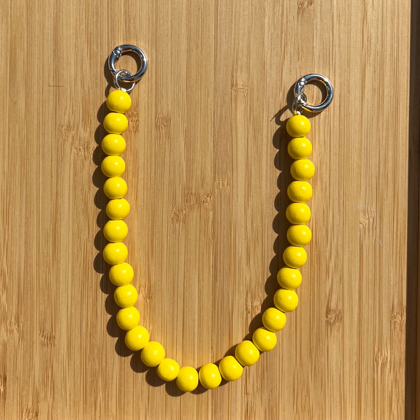 Kurze Handykette Holzperlen