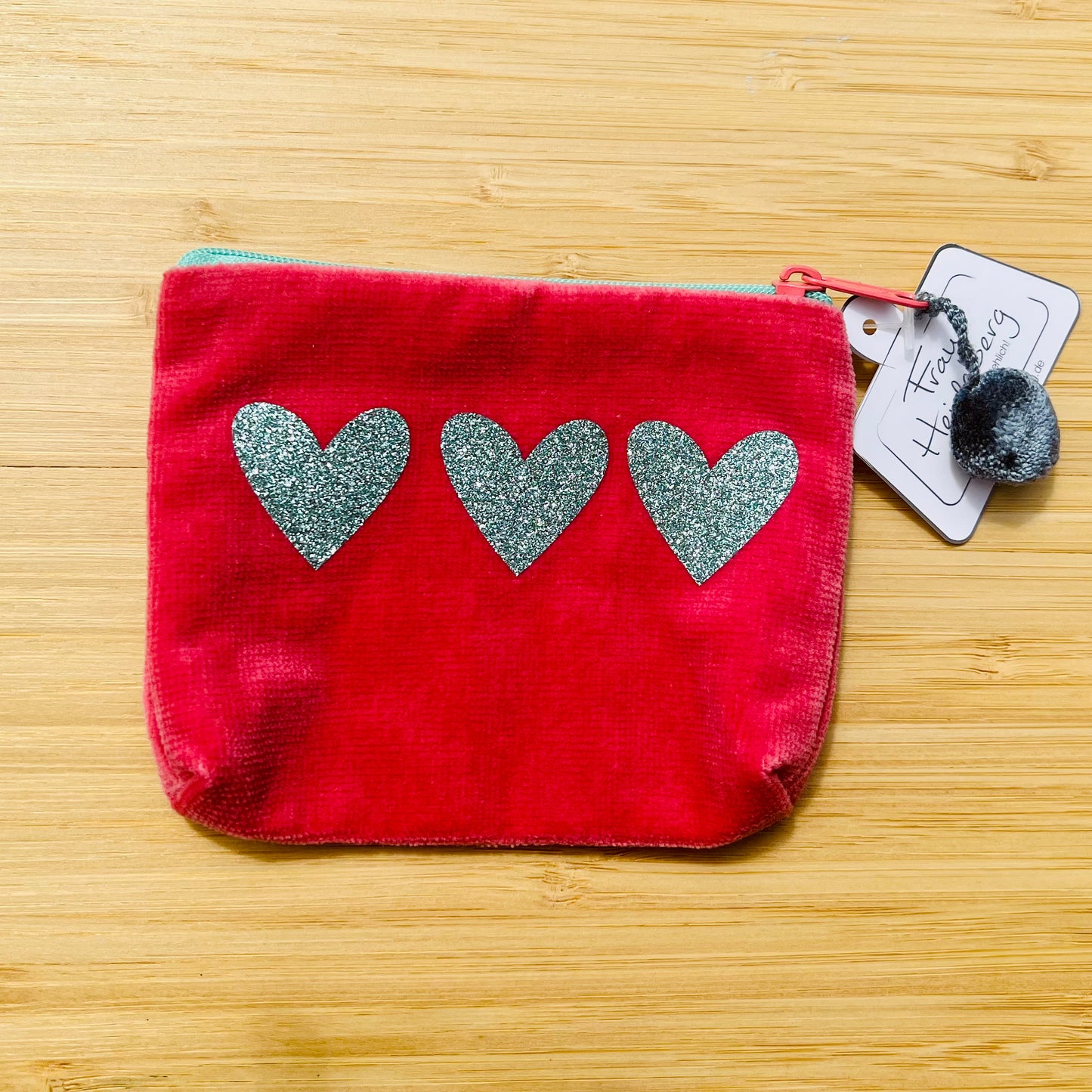 Kosmetiktasche Frau Heidelberg klein Herzen
