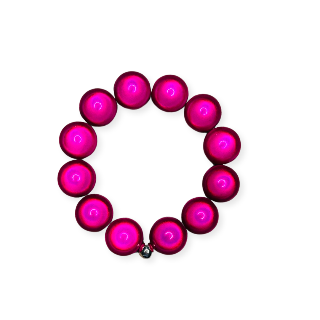 Armband Magic pearl hot pink