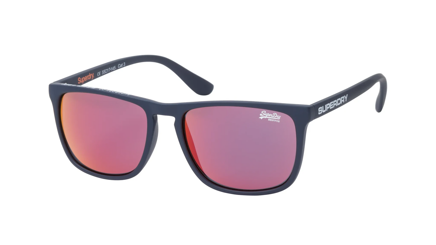 Superdry Sonnenbrille shockwave c.189 55/17 blau matt / grau rot verspiegelt